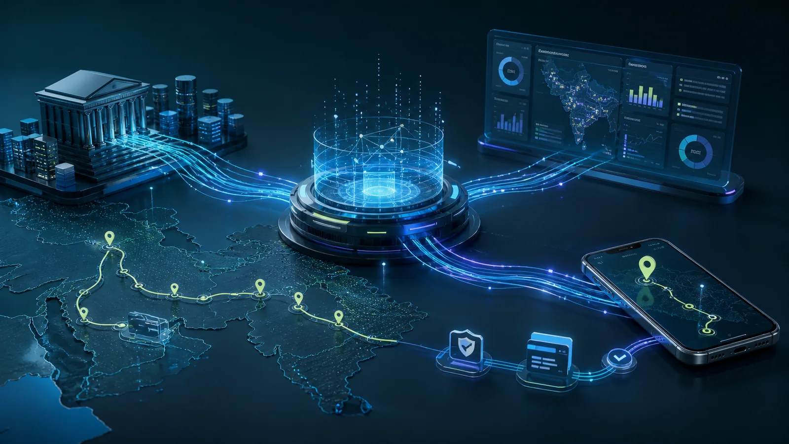 Illustration of connected collection operations